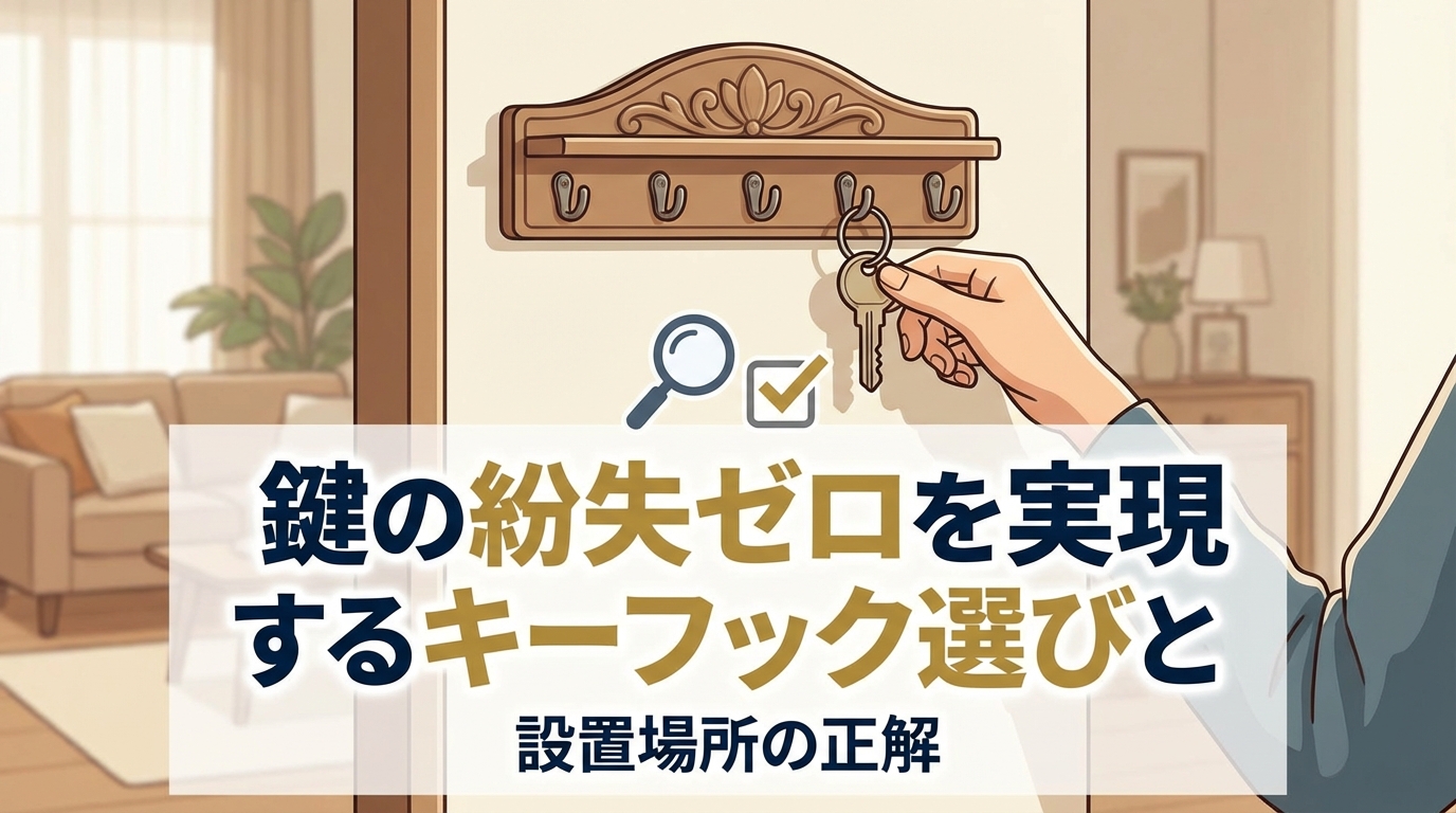 鍵の紛失ゼロを実現するキーフック選びと設置場所の正解