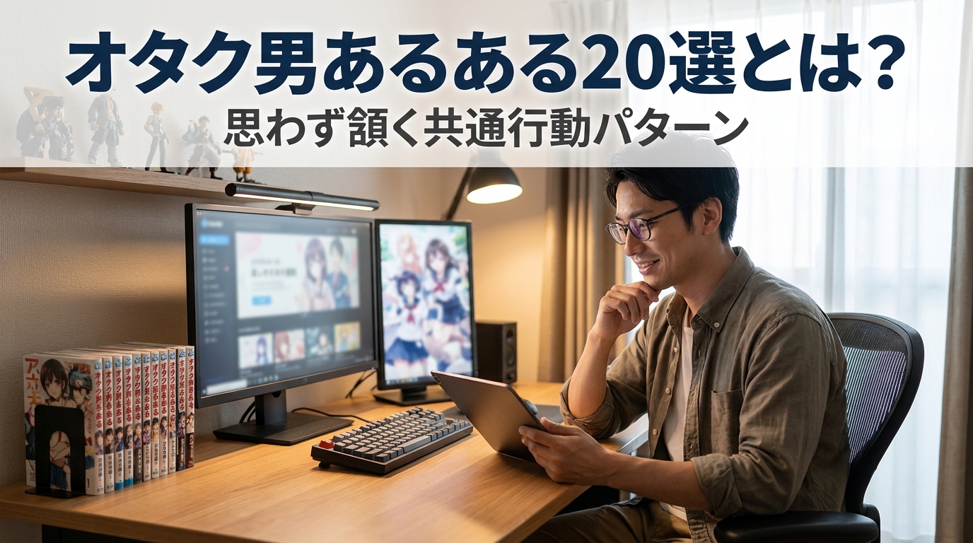 オタク男あるある20選とは？思わず頷く共通行動パターン