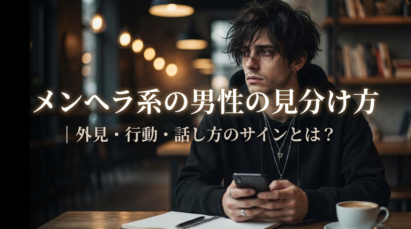 メンヘラ系の男性の見分け方｜外見・行動・話し方のサインとは？
