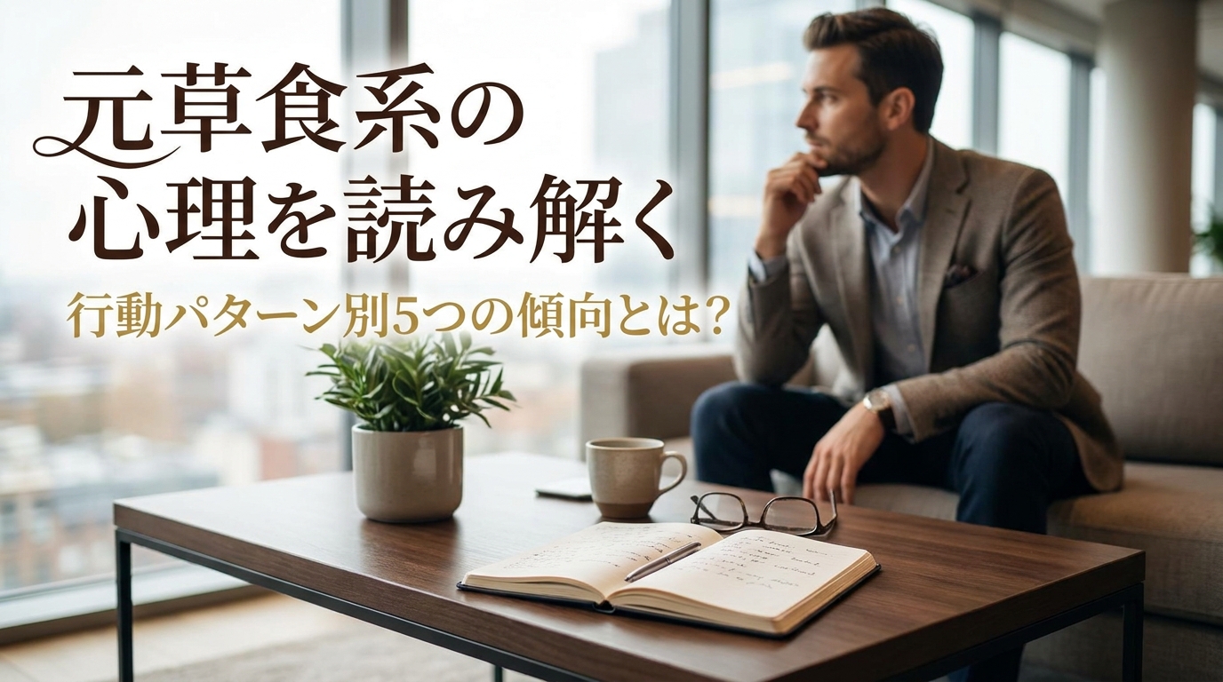元草食系の心理を読み解く｜行動パターン別5つの傾向とは？