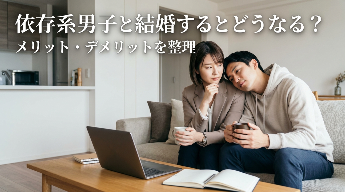 依存系男子と結婚するとどうなる？メリット・デメリットを整理